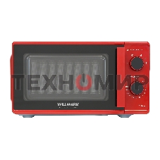 Микроволновая печь Willmark WMO-203GMR красный, 20 л, 700 Вт, переключатели - поворотный механизм