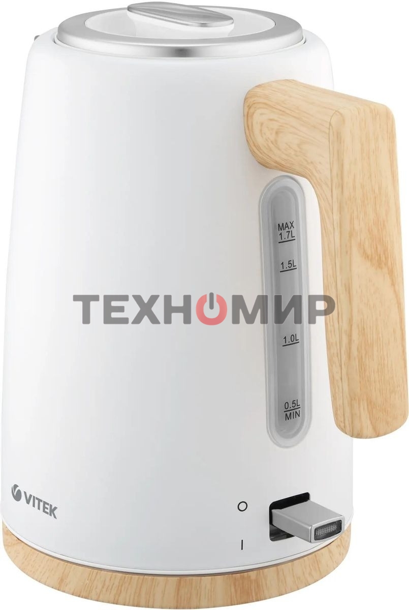 Чайник электрический Vitek VT-1154 1.7л. 2200Вт белый/дерево