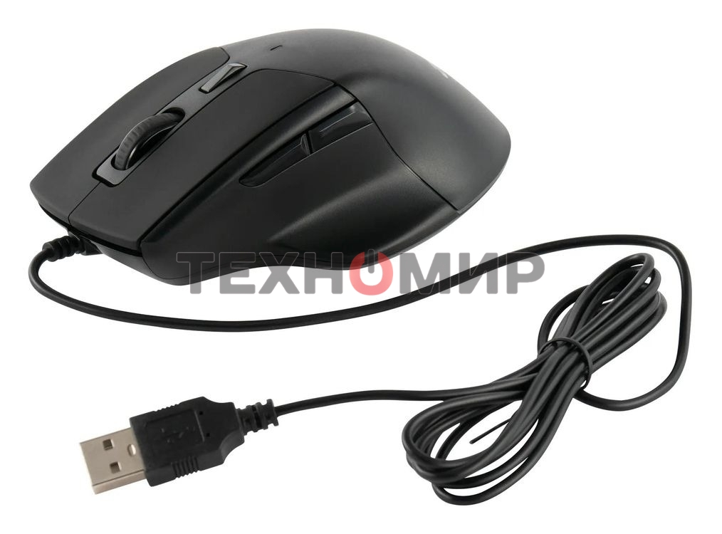 Мышь проводная Acer OMW130 черный, 3600 dpi, USB, кнопки - 6