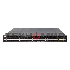 Коммутатор Edge-corE 4630-54PE-O-AC-F AS4630-54PE, 48-Port GE RJ45 port PoE++, 4x25G SFP+, 2 port 100G QSFP28 for stacking, Broadcom Trident 3, Dual-core Intel Denverton CPU, dual AC 1200W PSUs and 2 + 1 Fan Modules with port-to-power airflow, 2 front rac