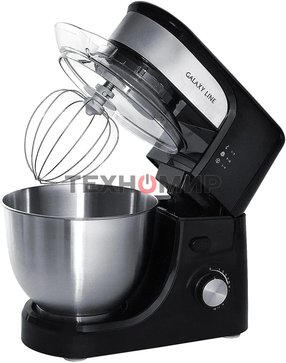 Миксер Galaxy Line GL 2231, черный, планетарный, 700 Вт, 12 скоростей