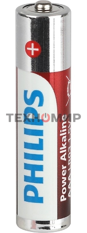 Элемент питания алкалиновый AAA/LR03 1.5В Power (блист. 20шт) Philips Б0064654
