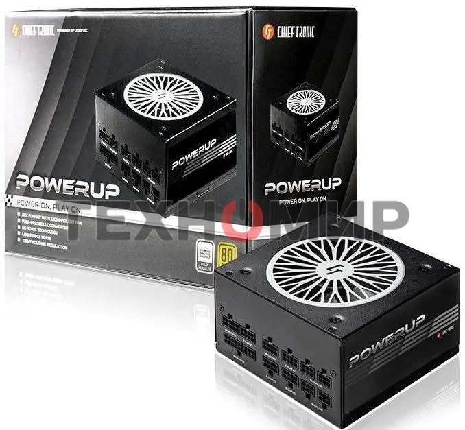 Блок питания Chieftec GPX-750FC, 750Вт, 80 PLUS Gold, 120мм, модульный, черный