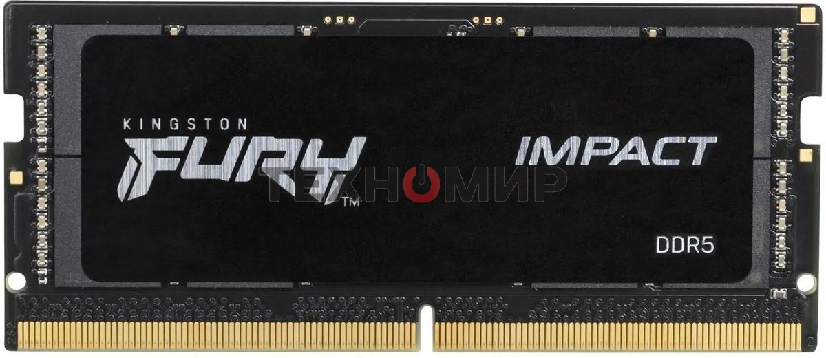 Оперативная память Kingston Fury Impact, DDR5, 16GB (1x16 GB), 5600 MHz, CL40, SO-DIMM