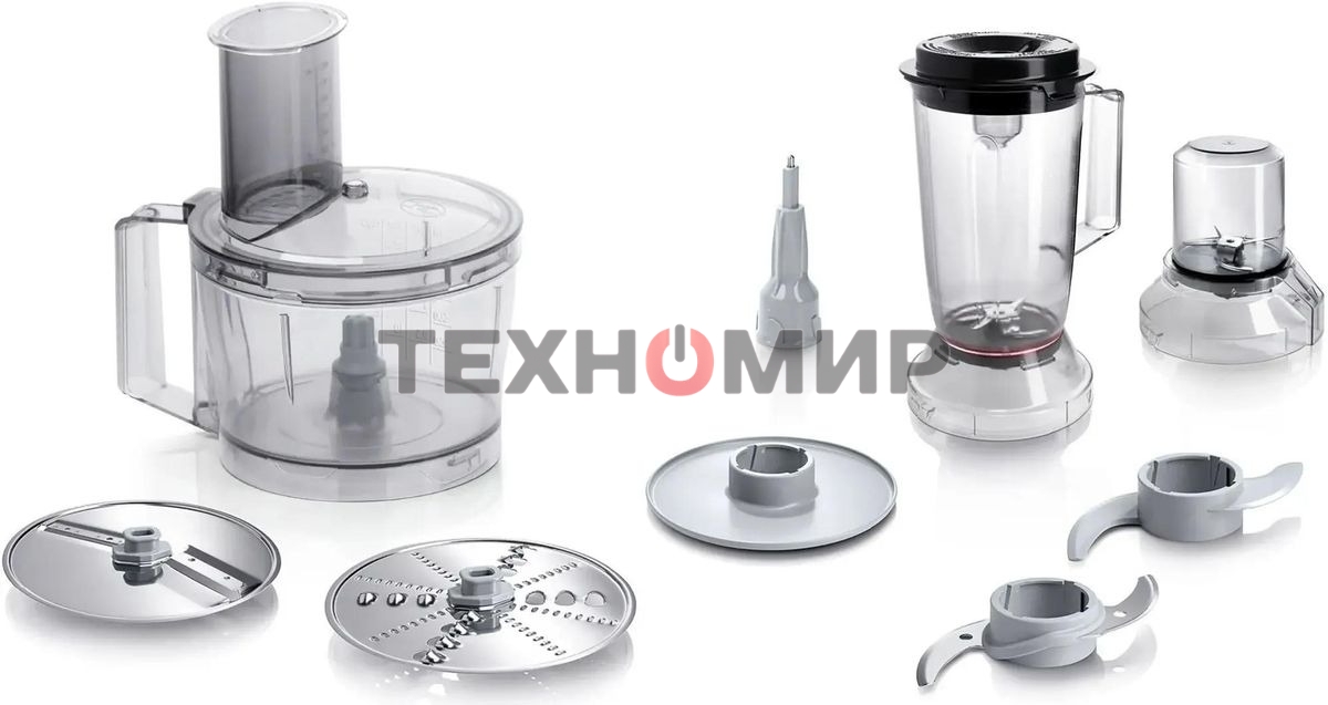 Кухонный комбайн Bosch MCM3501M 800 Вт, Скорости: 2, Блендер 1 л, Чаша 2.3 л, черный/серебристый