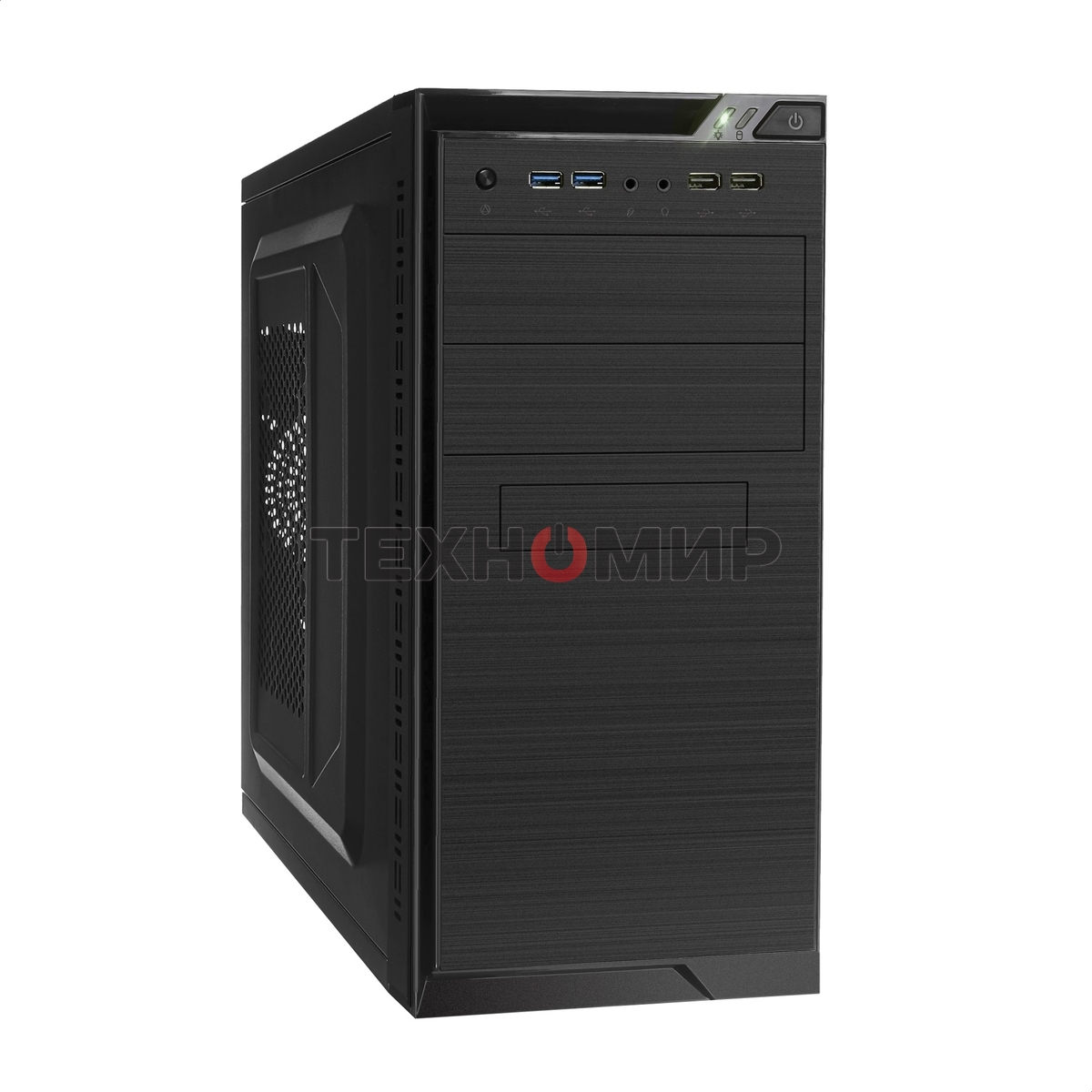 Компьютерный корпус Minitower ExeGate EX272749RUS QA-412U Black, mATX, (без БП), 2хUSB+2хUSB 3.0, Audio