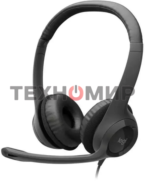Наушники с микрофоном Logitech H390 черный 1.9м накладные USB оголовье (981-001578)