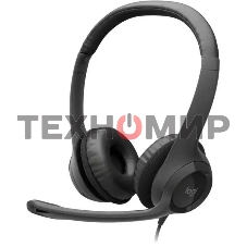 Наушники с микрофоном Logitech H390 черный 1.9м накладные USB оголовье (981-001578)