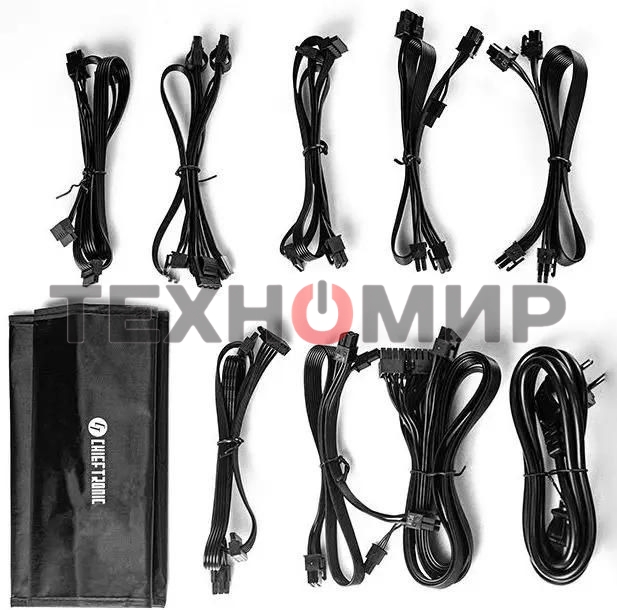 Блок питания Chieftec GPX-750FC, 750Вт, 80 PLUS Gold, 120мм, модульный, черный