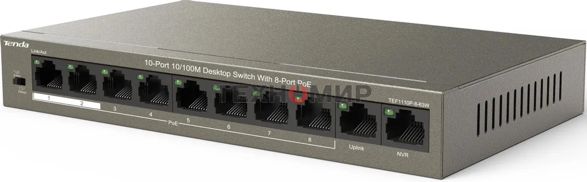 Коммутатор IP-COM 10PORT 10/100M F1110P-8-63W