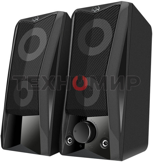 Акустическая система Sven 445, черный, USB, 2.0,2x3 Вт(RMS), подсветка