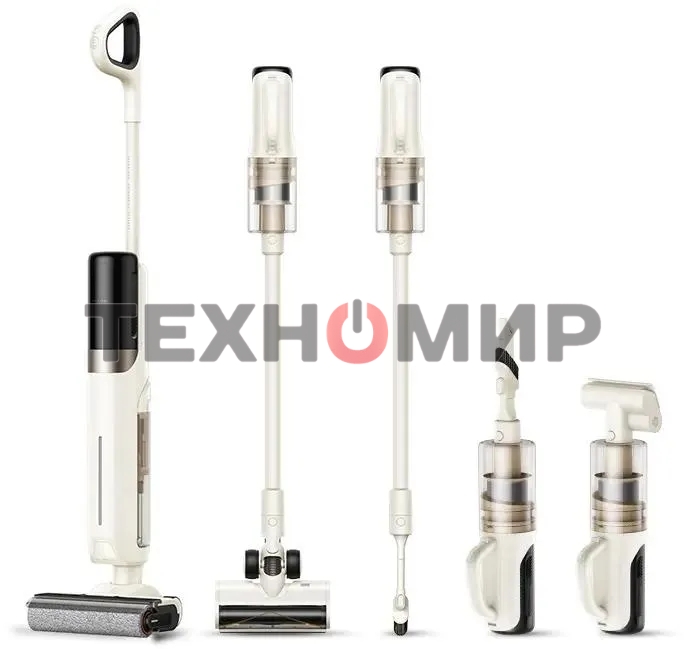 Вертикальный моющий пылесос Dreame Trouver K30 Mix белый, 7x2600 mAh, 300Вт, сухая/влажная уб., 500 мл., работа от АКБ max 30 мин