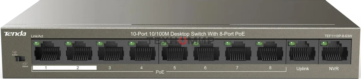 Коммутатор IP-COM 10PORT 10/100M F1110P-8-63W