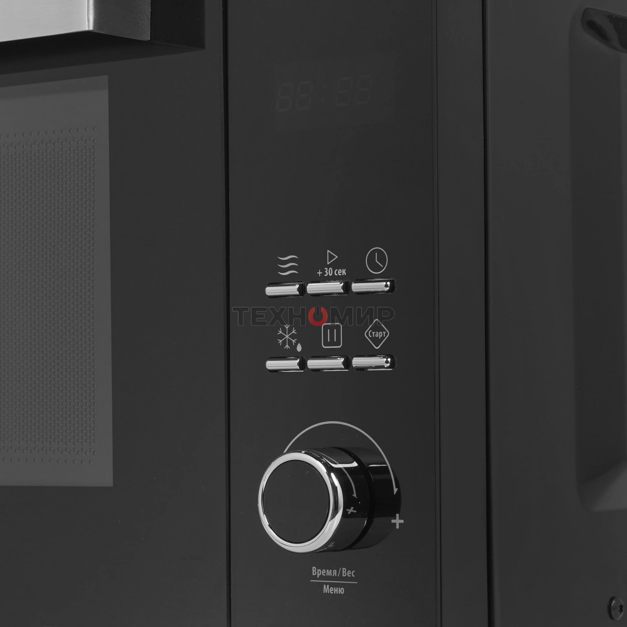 Микроволновая печь Hyundai HYM-D2073 черный, 23 л, 800 Вт, переключатели - кнопки, поворотный механизм