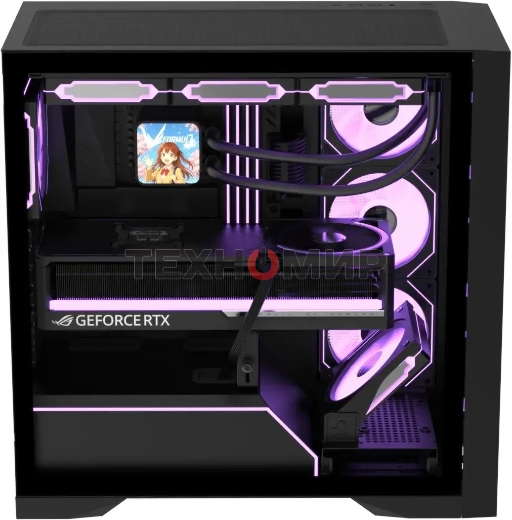 Компьютерный корпус AeroCool/Formula Air Power G8 черный без БП ATX 2xUSB 3.0 1xUSB3.1 audio bott PSU