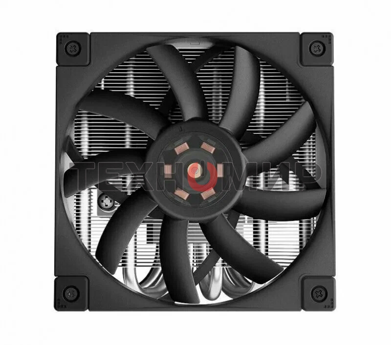 Кулер для процессора DEEPCOOL AN600 черный, 120 мм, алюминий, 1850 об/мин, 24.2 дБ, 4 pin, 180 Вт, 67 мм