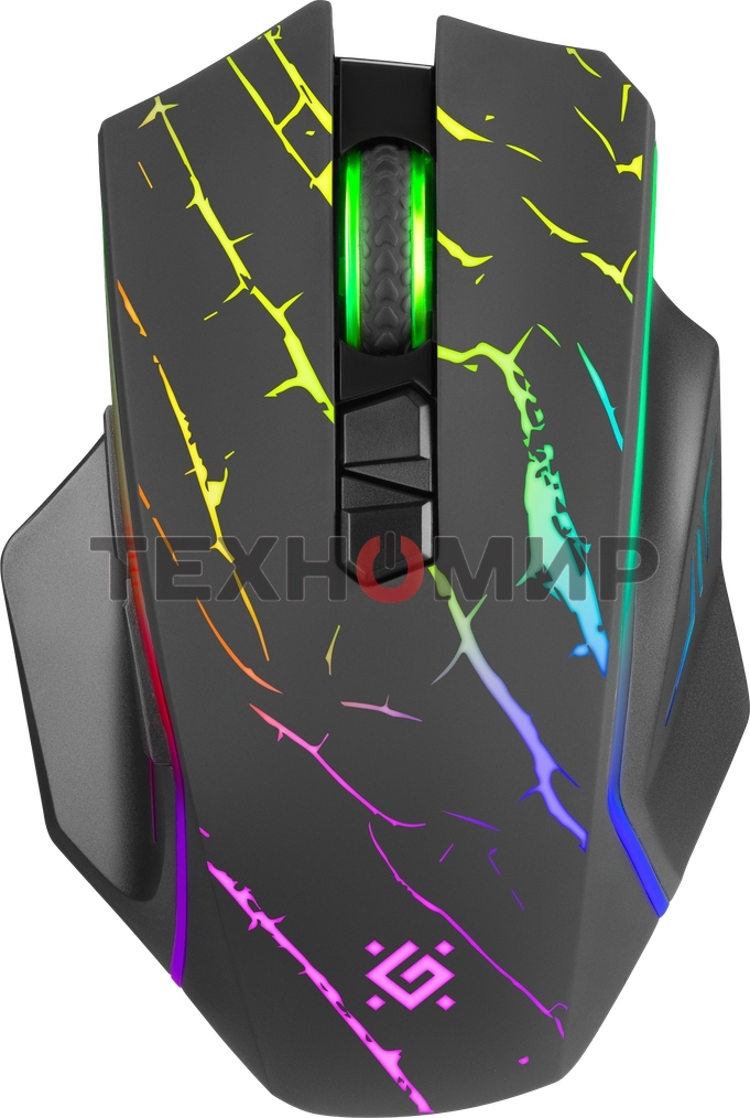 Мышь беспроводная Defender Uran GM-503 черный, 3200 dpi, радиоканал, USB, кнопки - 8