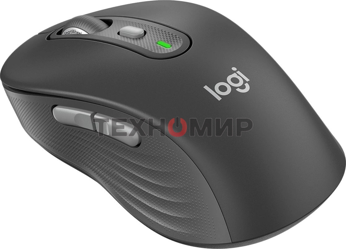 Мышь беспроводная Logitech M750 графитовый, 4000 dpi, радиоканал, Bluetooth, USB, кнопки - 5