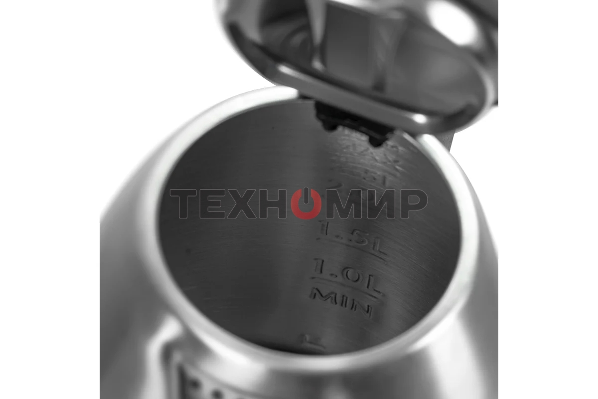 Чайник электрический Galaxy GL 0321 серый, металл, 2000 Вт, 2,5 л, корпус из нержавеющей стали AISI 304, скрытый нагревательный элемент из нержавеющей стали AISI 304, индикатор работы