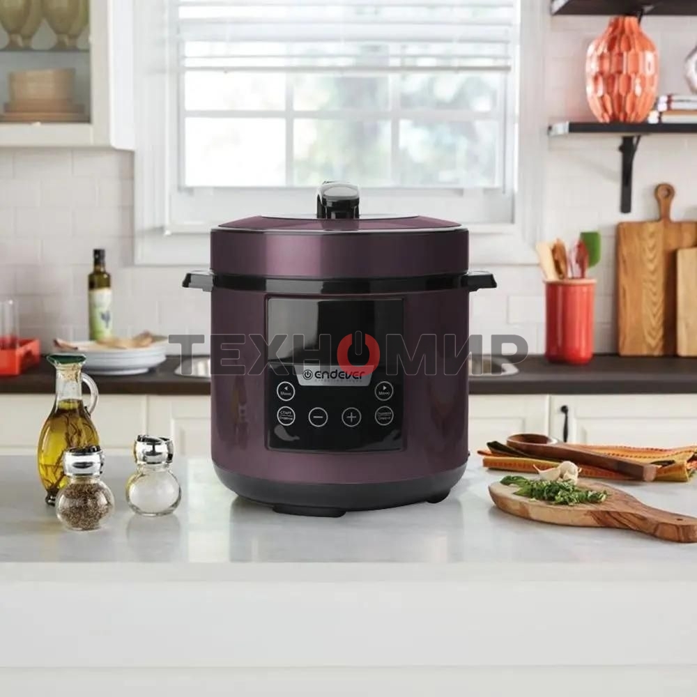 Мультиварка-скороварка Endever VITA 98 черный/сливовый электрическая Endever Vita 98