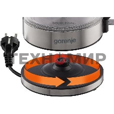 Чайник электрический Gorenje K17GDW 743902 черный