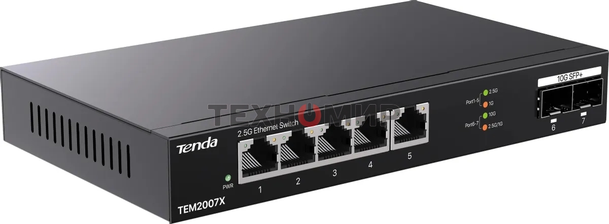 Коммутатор Tenda TEM2007X 5PORT 1000M 2SFP+