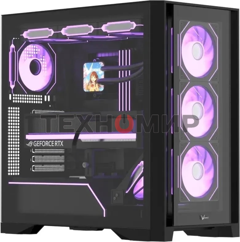 Компьютерный корпус AeroCool/Formula Air Power G8 черный без БП ATX 2xUSB 3.0 1xUSB3.1 audio bott PSU