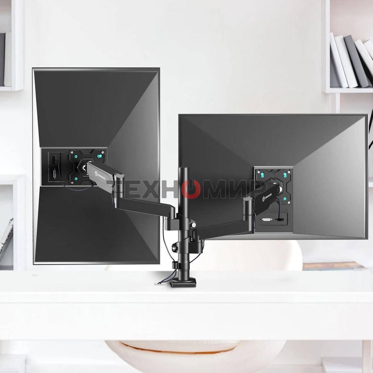Кронштейн (держатель) ONKRON G140 для двух мониторов 13