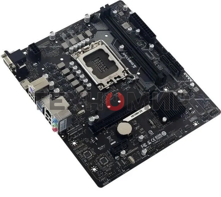 Материнская плата Biostar H610MH D5, LGA 1700, Intel H610, 2xDDR5, 4xSATA, 1xM.2 PCIe 3.0 x4, 1xPCIe 4.0 x16, 1xPCIe x1, 1xHDMI, 1xVGA, 1x 1Gb LAN, 4xUSB-A 2.0, 2xUSB 3.2 Gen 1, 3x3.5 мм, mATX