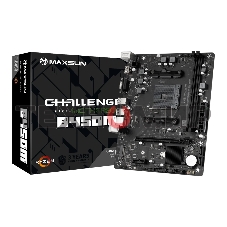 Материнская плата Maxsun Challenger B450M, AM4, AMD B450, 2xDDR4, 4xSATA, 1xM.2, 1xPCIe 3.0 x16, 1xPCIe 3.0 x1, 1xHDMI, 1xVGA, 1x 1Gb LAN, 2xUSB-A 3.2 Gen 1, 2xUSB-A 2.0, 3x3.5 мм, 5.1, M-ATX