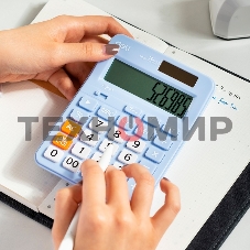 Калькулятор настольный Deli EM210FBLUE синий 12-разр.
