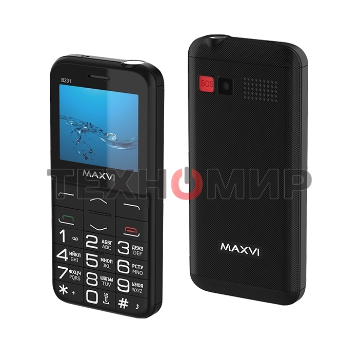 Мобильный телефон Maxvi B231 черный