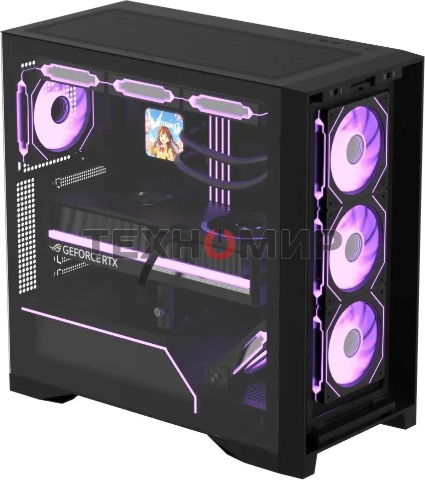 Компьютерный корпус AeroCool/Formula Air Power G8 черный без БП ATX 2xUSB 3.0 1xUSB3.1 audio bott PSU