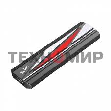 Внешний SSD Netac ZX20L, 256 Gb, USB 3.2 Gen 2x2 Type-C, R/W 2000/1800, черный
