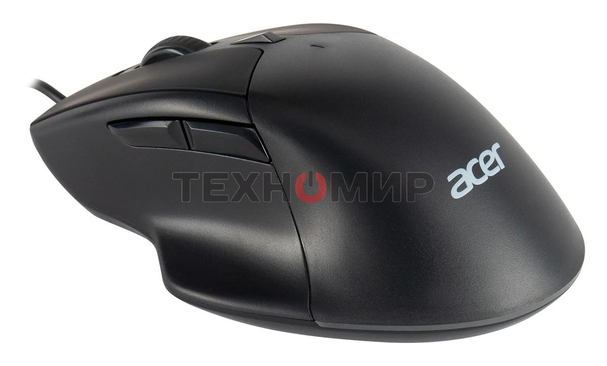 Мышь проводная Acer OMW130 черный, 3600 dpi, USB, кнопки - 6