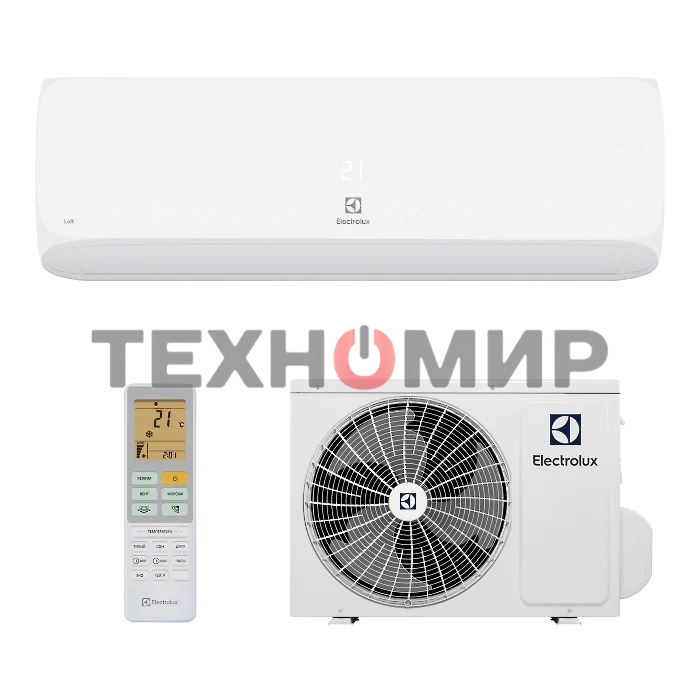 Кондиционер сплит-система Electrolux Loft EACS-07HAL/N8 7000 BTU, 20 м², 26 дБ, охлаждение, обогрев, белый