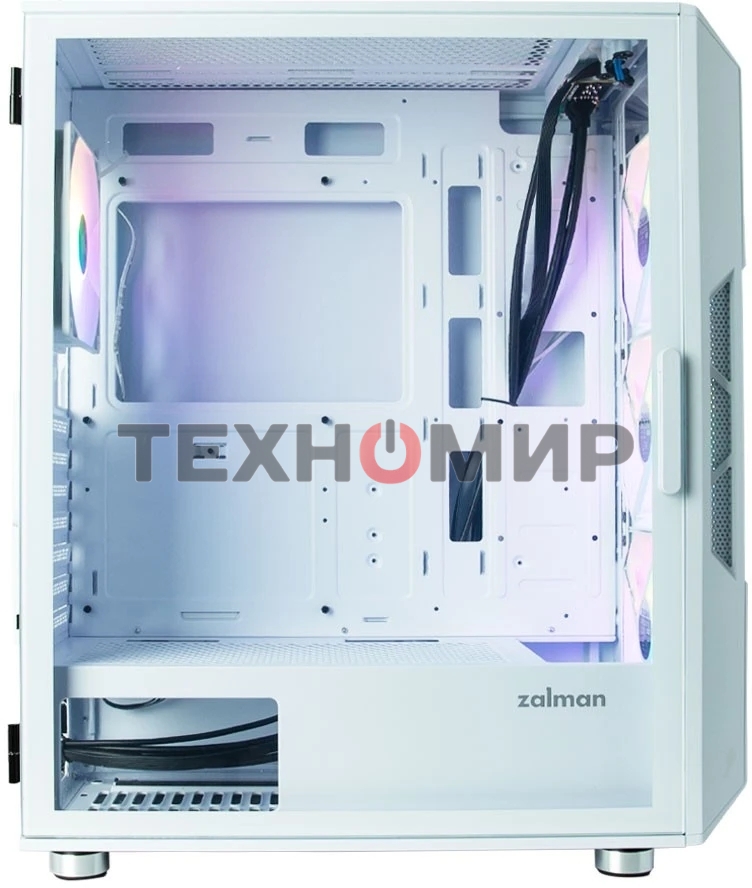 Компьютерный корпус MidiTower Zalman I3 NEO белый (ATX, front mesh, USB 2.0 x1, USB 3.0x2, 4x120мм RGb fan, без БП) (I3 NEO White)