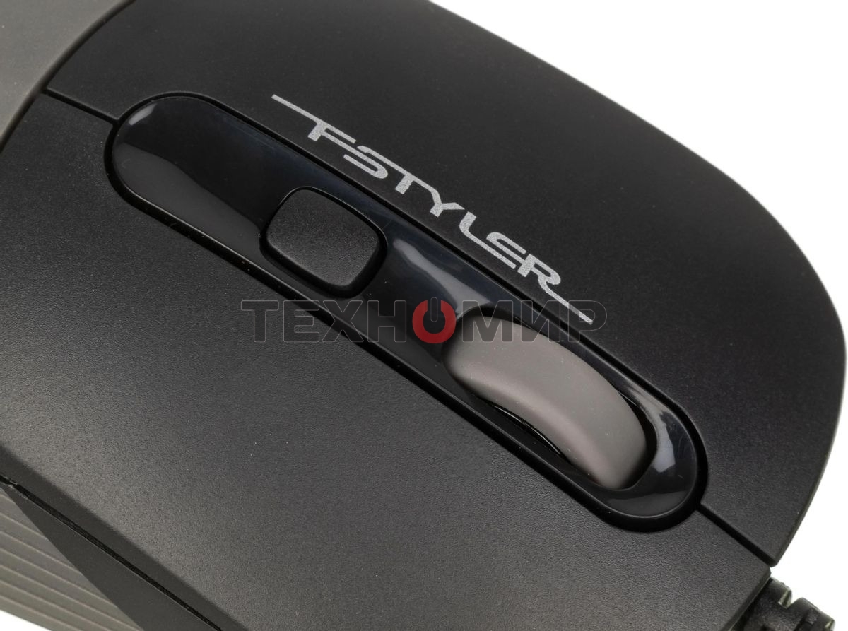 Мышь проводная A4Tech Fstyler FM10 черный/серый, 1600 dpi, USB, кнопки - 4