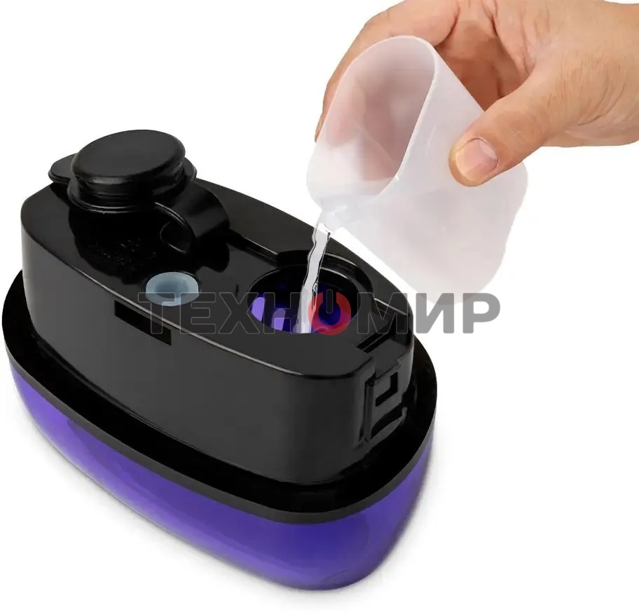 Отпариватель Kitfort КТ-9114 черный/фиолетовый, 1500 Вт, 20 г/мин, 110 мл