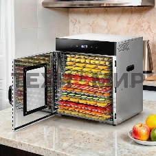 Сушка для фруктов и овощей Kitfort КТ-1967 15под. 1000Вт нержавеющая сталь