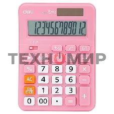 Калькулятор настольный Deli EM210FPINK розовый 12-разр.