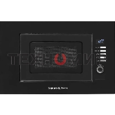 Встраиваемая микроволновая печь Zigmund & Shtain BMO 21 B черный, 20 л, 1200 Вт, переключатели - поворотный механизм/кнопки