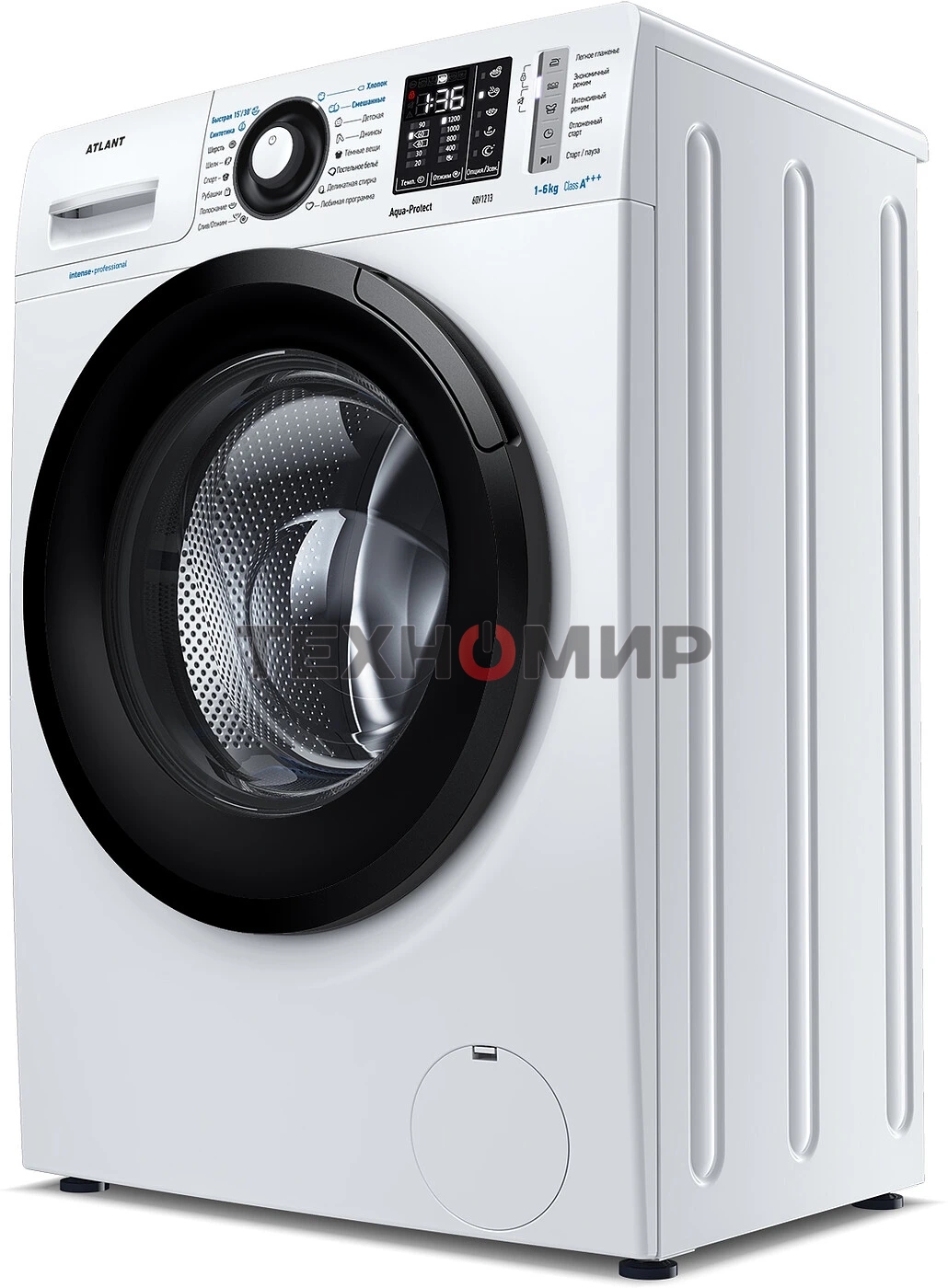 Стиральная машина Atlant СМА-60У1213-02 белая, загрузка фронтальная 6 кг, 1200 об/мин., класс: A+++