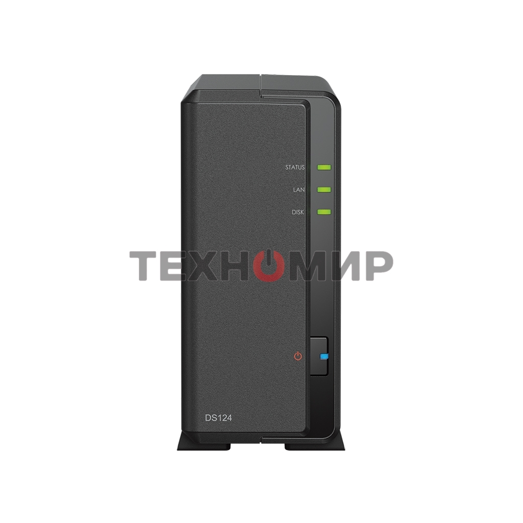 СХД SYNOLOGY настольное исполнение 1BAY NO HDD DS124