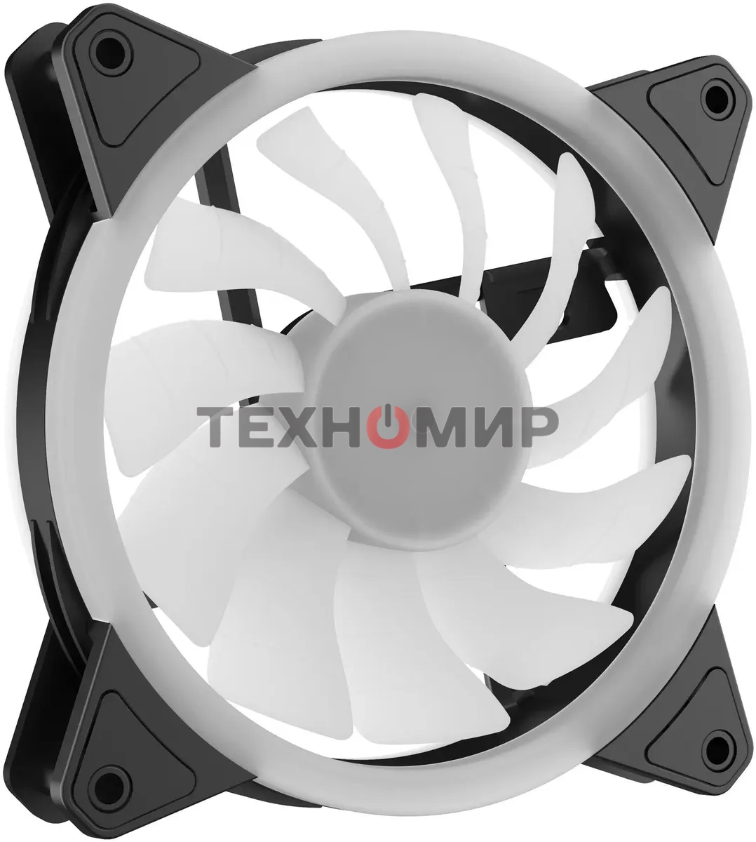 Вентилятор для корпуса GMNG GG-CF120ARGb2-PWMBK черный, 120 мм, 1500 об/мин, 26 дБ, 4 pin