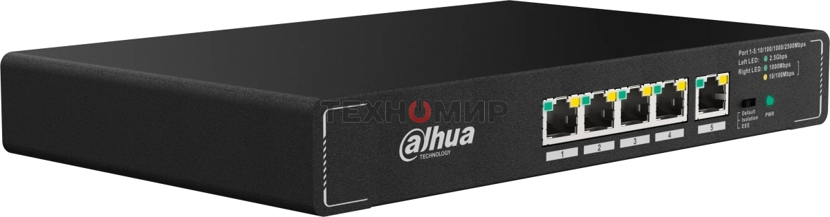 Коммутатор Dahua 5-Port Desktop Multi-Gigabit Switch with 5-port 2.5G 