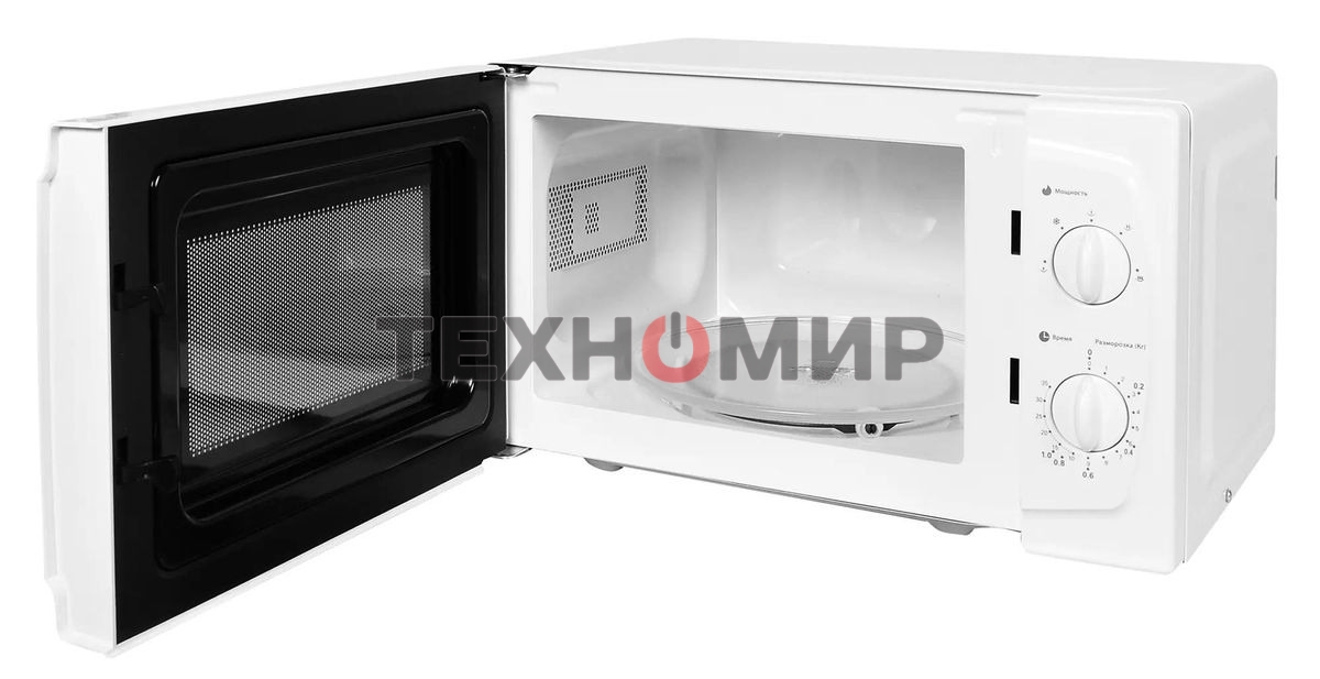 Микроволновая печь Starwind SWM5520 белый, 20 л, 700 Вт, переключатели - поворотный механизм