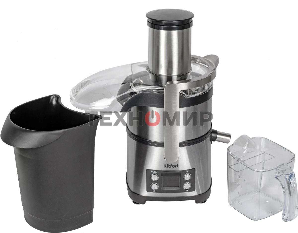 Кухонный комбайн Kitfort KT-1395 800Вт серебристый/черный