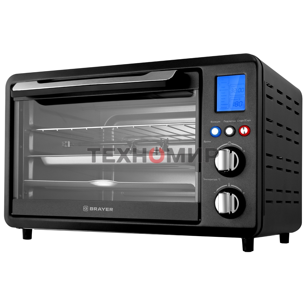 Мини-печь BRAYER BR2601 Мощность 1500 Вт Объем 25 л