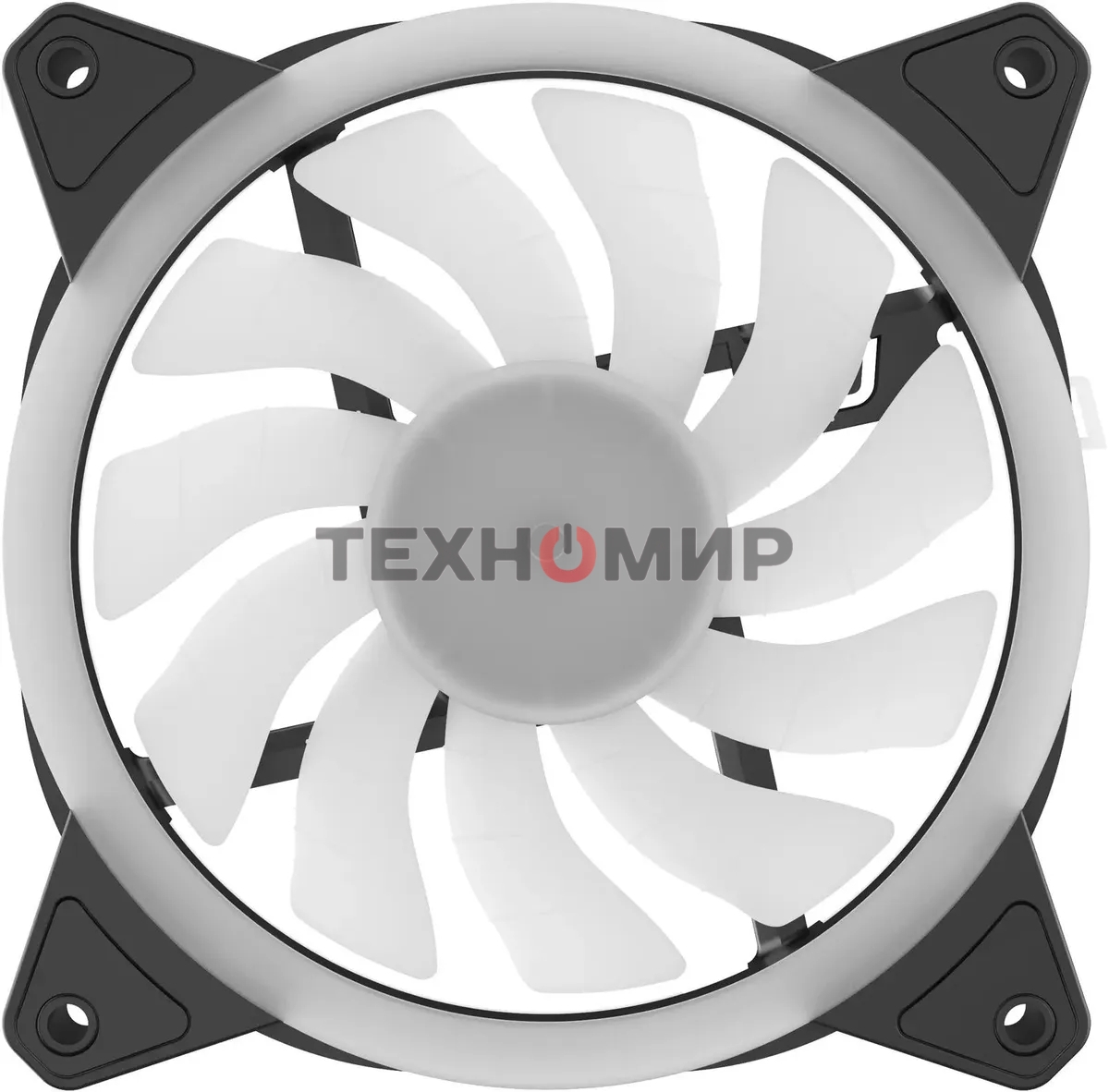 Вентилятор для корпуса GMNG GG-CF120ARGb2-PWMBK черный, 120 мм, 1500 об/мин, 26 дБ, 4 pin